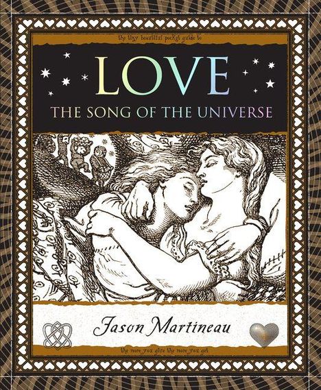 Text: "LOVE THE SONG OF THE UNIVERSE" und "Jason Martineau". Illustration: Zwei Personen, die sich umarmen.