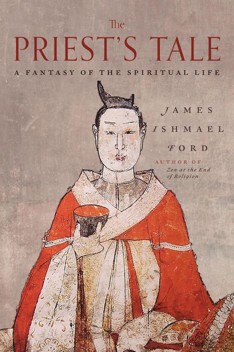 Oben steht "THE PRIEST'S TALE: A FANTASY OF THE SPIRITUAL LIFE". Darunter eine Illustration eines Priesters in Roben mit Schale.