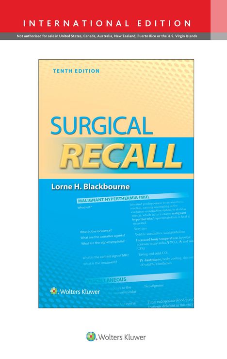 Lorne Blackbourne: Surgical Recall, Buch