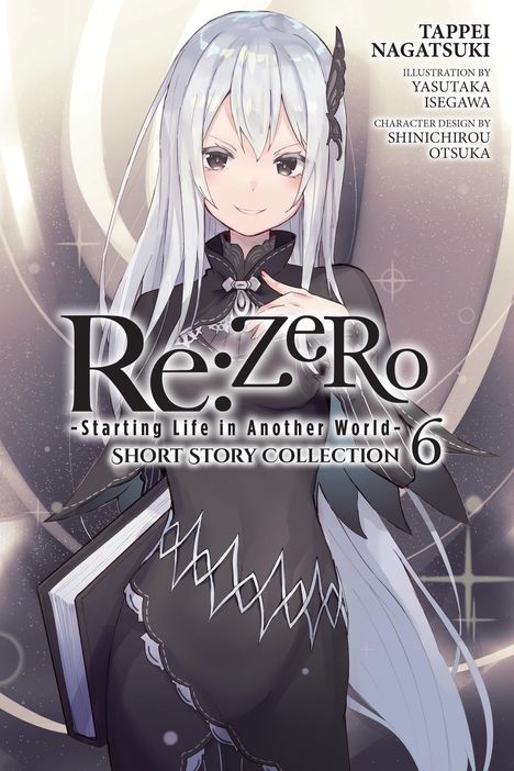 "Re:Zero -Starting Life in Another World- Short Story Collection 6". Junge Frau mit langen weißen Haaren in dunklem Kleid.