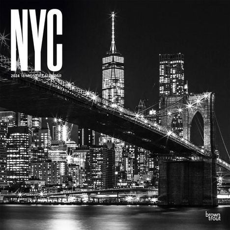 New York City Black &amp; White 2024 Square, Kalender