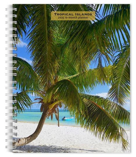 Browntrout: Tropical Islands 2025 6 X 7.75 Inch Spiral-Bound Wire-O Weekly Engagement Planner Calendar New Full-Color Image Every Week, Kalender