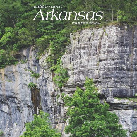 Browntrout: Arkansas Wild &amp; Scenic 2025 12 X 24 Inch Monthly Square Wall Calendar Plastic-Free, Kalender