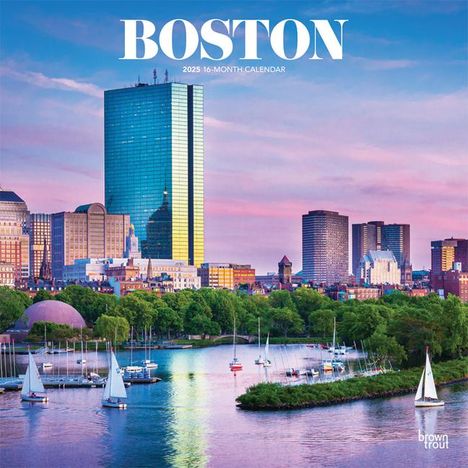 Browntrout: Boston 2025 12 X 24 Inch Monthly Square Wall Calendar Plastic-Free, Kalender