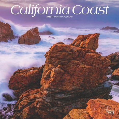 Browntrout: California Coast 2025 12 X 24 Inch Monthly Square Wall Calendar Plastic-Free, Kalender