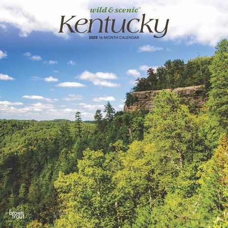 Browntrout: Kentucky Wild &amp; Scenic 2025 12 X 24 Inch Monthly Square Wall Calendar Plastic-Free, Kalender