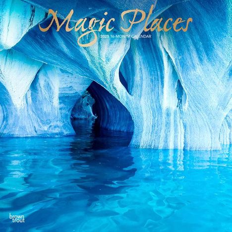 Browntrout: Magic Places 2025 12 X 24 Inch Monthly Square Wall Calendar Foil Stamped Cover Plastic-Free, Kalender