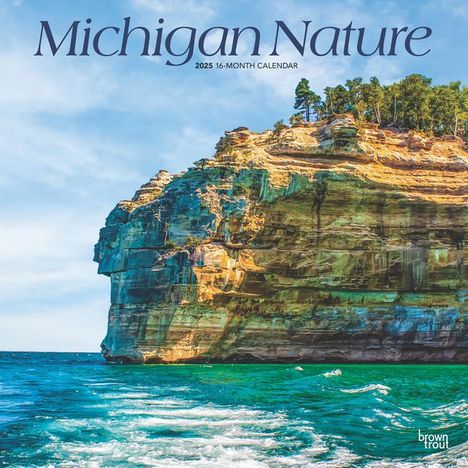 Browntrout: Michigan Nature 2025 12 X 24 Inch Monthly Square Wall Calendar Plastic-Free, Kalender