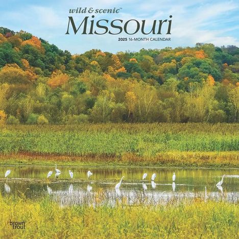 Browntrout: Missouri Wild &amp; Scenic 2025 12 X 24 Inch Monthly Square Wall Calendar Plastic-Free, Kalender