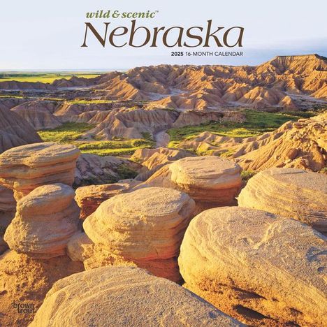 Browntrout: Nebraska Wild &amp; Scenic 2025 12 X 24 Inch Monthly Square Wall Calendar Plastic-Free, Kalender