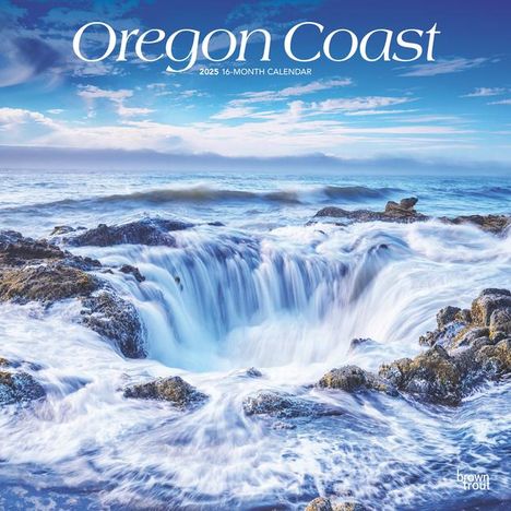 Browntrout: Oregon Coast 2025 12 X 24 Inch Monthly Square Wall Calendar Plastic-Free, Kalender