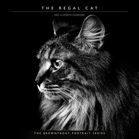 Browntrout: The Browntrout Portrait Series: The Regal Cat 2025 12 X 24 Inch Monthly Square Wall Calendar Plastic-Free, Kalender