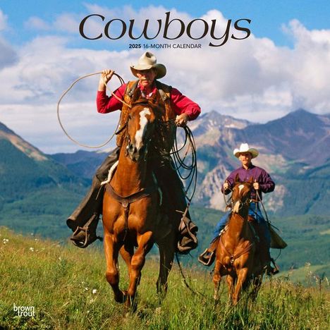 Browntrout: Cowboys 2025 12 X 24 Inch Monthly Square Wall Calendar Plastic-Free, Kalender