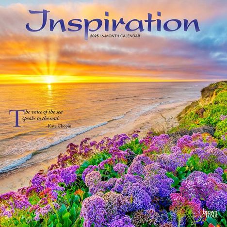 Browntrout: Inspiration 2025 12 X 24 Inch Monthly Square Wall Calendar Foil Stamped Cover Plastic-Free, Kalender