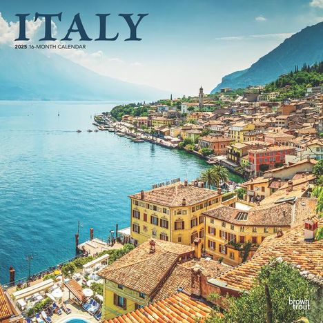 Browntrout: Italy 2025 12 X 24 Inch Monthly Square Wall Calendar Plastic-Free, Kalender