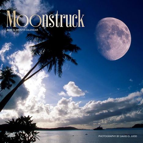 Browntrout: Moonstruck 2025 12 X 24 Inch Monthly Square Wall Calendar Foil Stamped Cover Plastic-Free, Kalender