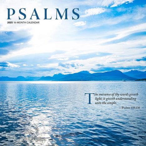 Browntrout: Psalms 2025 12 X 24 Inch Monthly Square Wall Calendar Plastic-Free, Kalender
