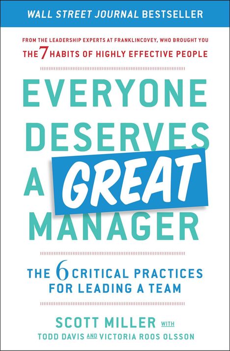 Scott Jeffrey Miller: Everyone Deserves a Great Manager, Buch