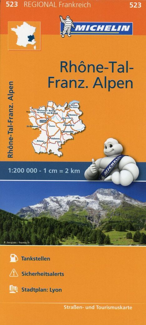 Michelin Rhonetal - Französische Alpen, Karten