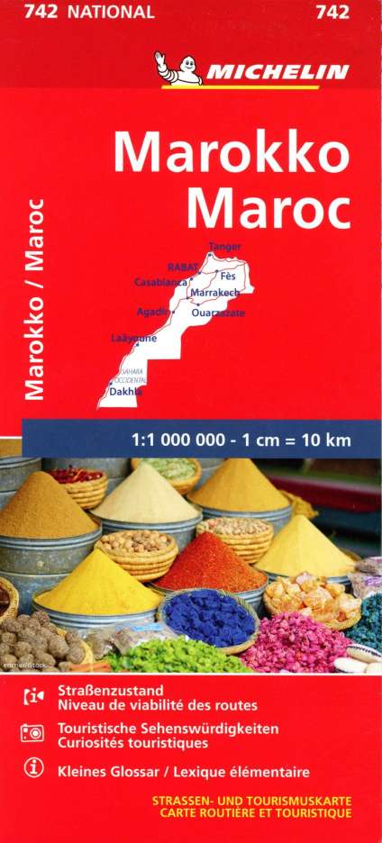 Michelin Nationalkarte Marokko 1 : 1.000 000, Karten