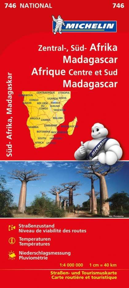 Michelin Nationalkarte Zentral- und Südafrika, Madagaskar, Karten