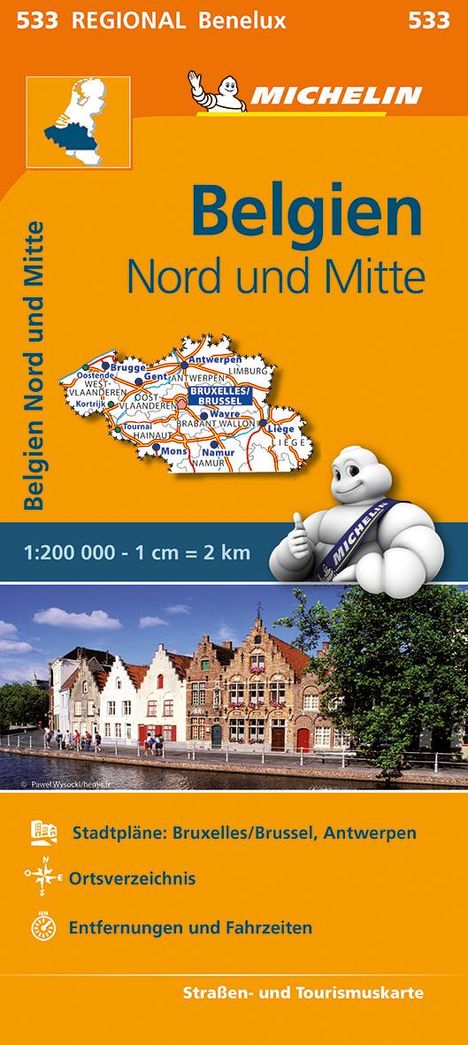 Michelin Belgien Nord und Mitte. 1:200.000, Karten