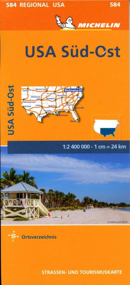 Michelin USA Süd-Ost. Straßen- und Tourismuskarte 1:2.400.000, Karten