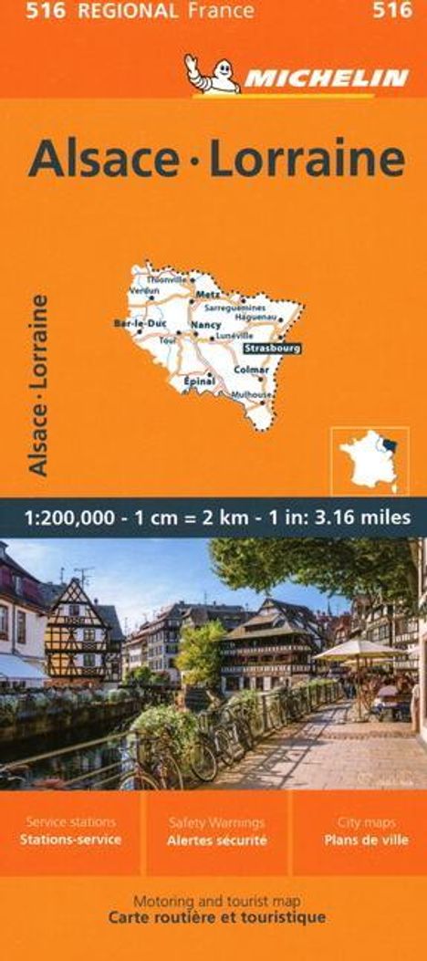 Michelin: Alsace Lorraine - Michelin Regional Map 516, Karten