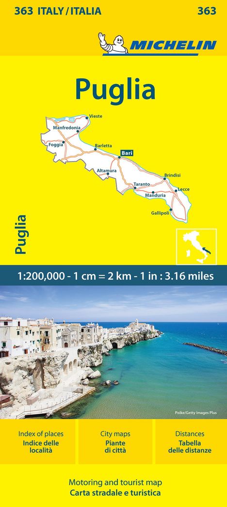 Michelin: Michelin Map Italy: Puglia 363, Karten