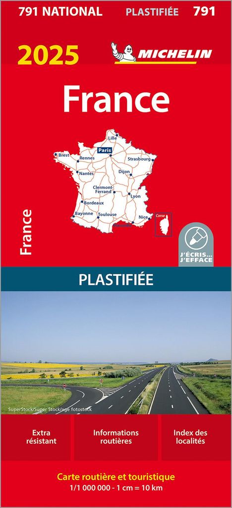 Michelin Frankreich 2025 (plastifiziert), Karten