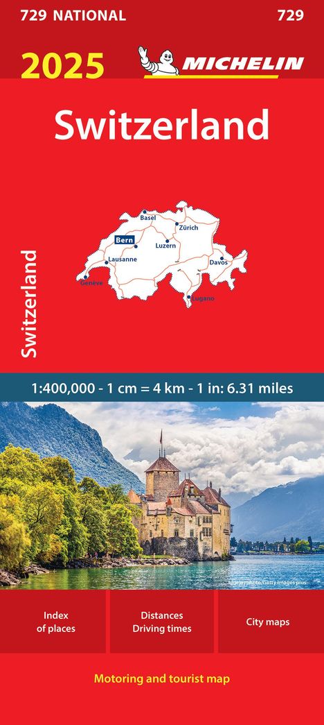 Michelin: Switzerland 2025 - Michelin National Map 729, Karten