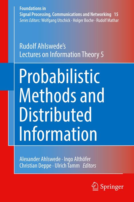 Rudolf Ahlswede: Probabilistic Methods and Distributed Information, Buch