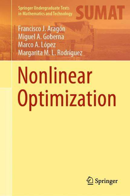 Francisco J. Aragón: Nonlinear Optimization, Buch