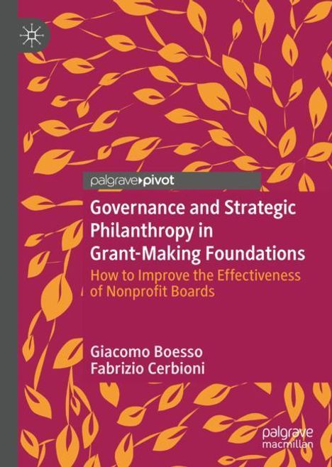 Fabrizio Cerbioni: Governance and Strategic Philanthropy in Grant-Making Foundations, Buch