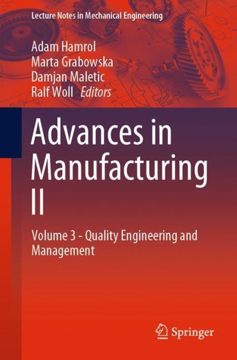 Advances in Manufacturing II, Buch