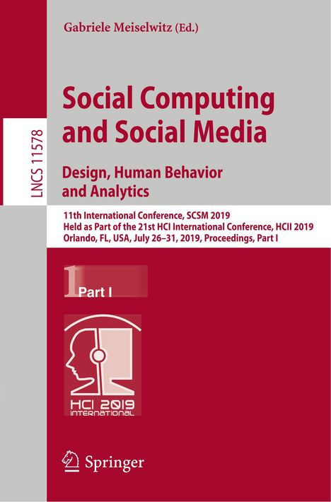 Social Computing and Social Media. Design, Human Behavior and Analytics, Buch