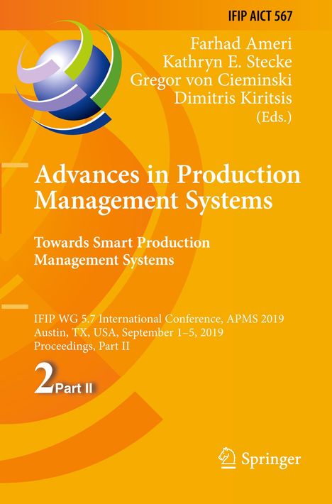 Advances in Production Management Systems. Towards Smart Production Management Systems, Buch
