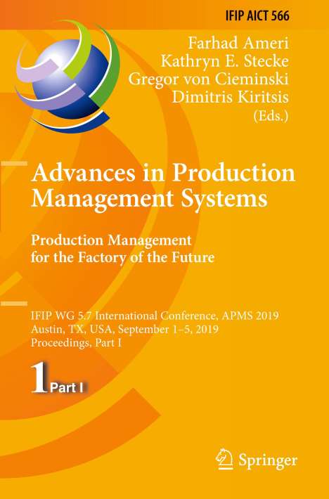 Advances in Production Management Systems. Production Management for the Factory of the Future, Buch
