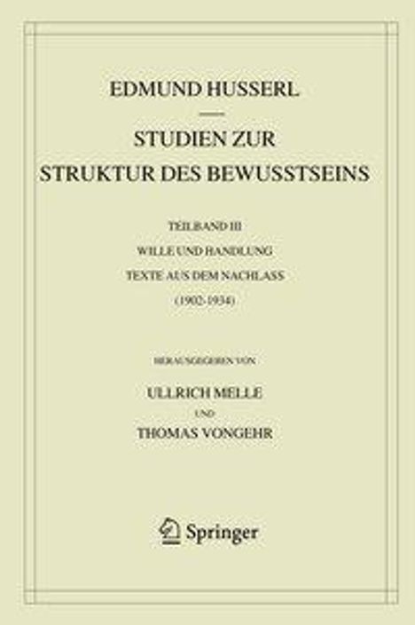 Edmund Husserl: Husserl, E: Studien zur Struktur des Bewusstseins, Buch