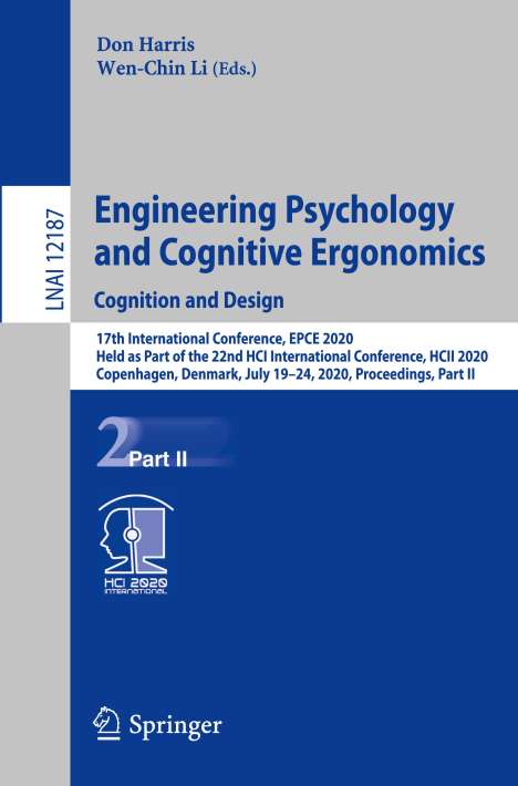 Engineering Psychology and Cognitive Ergonomics. Cognition and Design, Buch