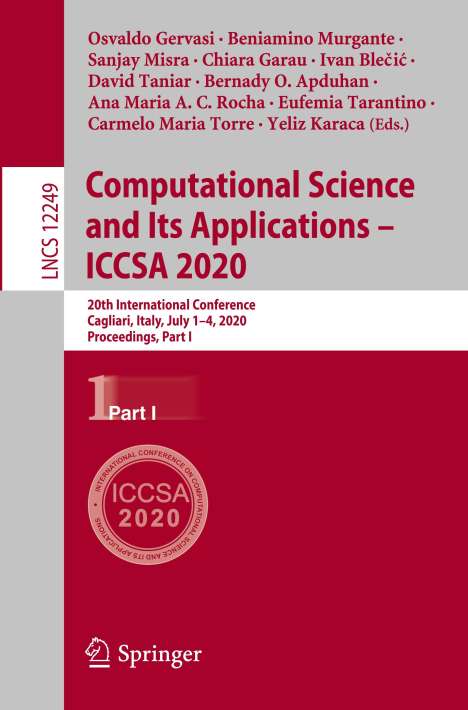 Computational Science and Its Applications ¿ ICCSA 2020, Buch