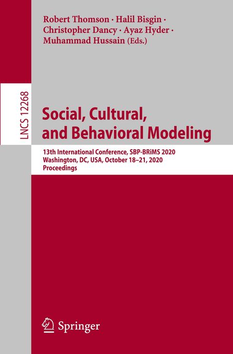 Social, Cultural, and Behavioral Modeling, Buch