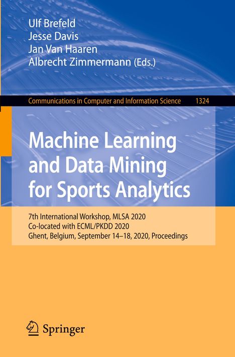 Machine Learning and Data Mining for Sports Analytics, Buch