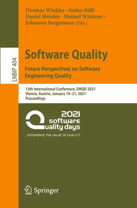 Software Quality: Future Perspectives on Software Engineering Quality, Buch