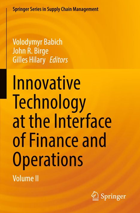 Innovative Technology at the Interface of Finance and Operations, Buch