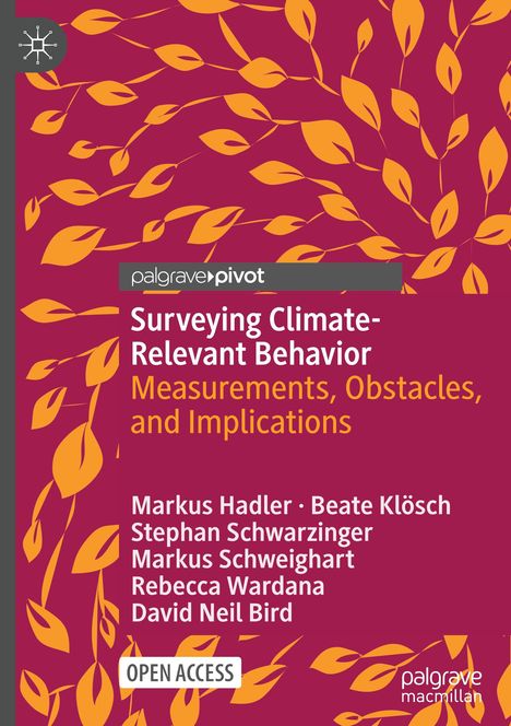 Markus Hadler: Surveying Climate-Relevant Behavior, Buch