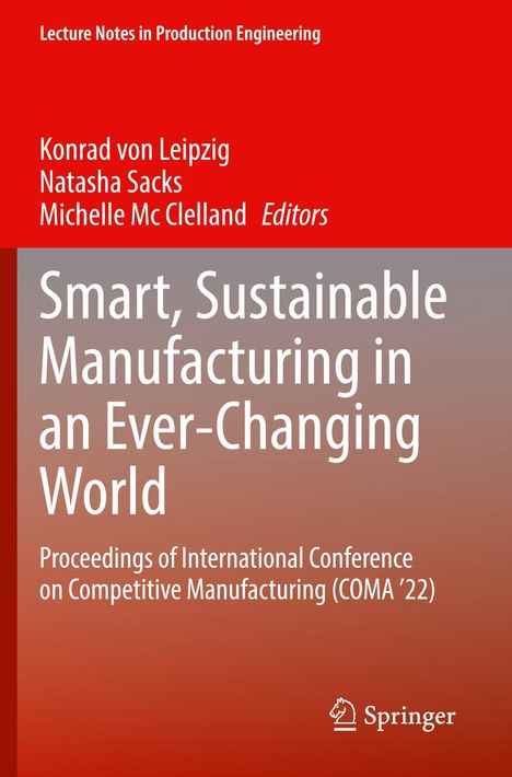 Smart, Sustainable Manufacturing in an Ever-Changing World, Buch