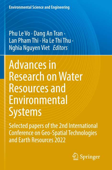 Advances in Research on Water Resources and Environmental Systems, Buch