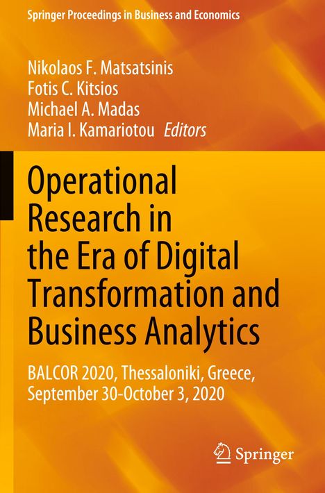 Operational Research in the Era of Digital Transformation and Business Analytics, Buch