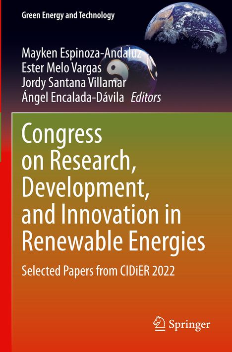Congress on Research, Development, and Innovation in Renewable Energies, Buch